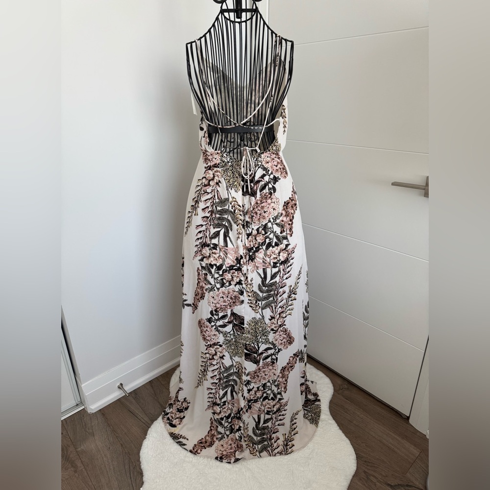 Long flowy strappy backless dress